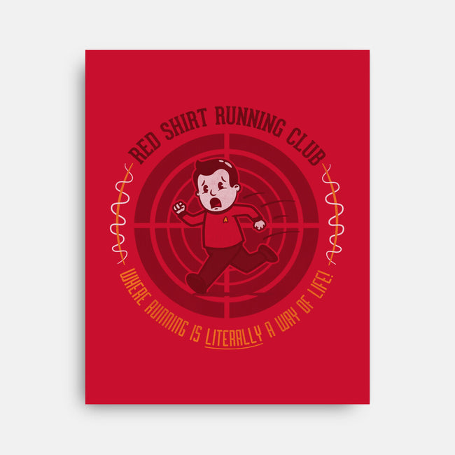 Red Shirt Running Club-none stretched canvas-Beware_1984