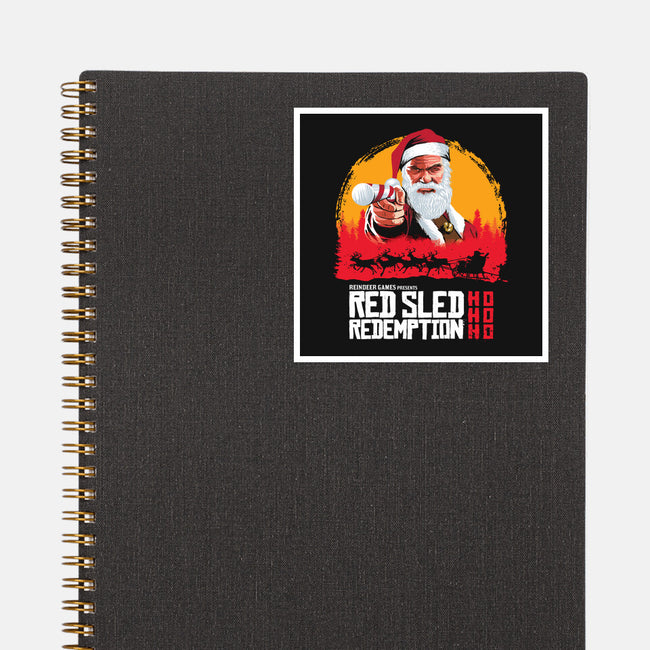 Red Sled Redemption-none glossy sticker-Wheels