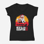 Red Sled Redemption-womens v-neck tee-Wheels