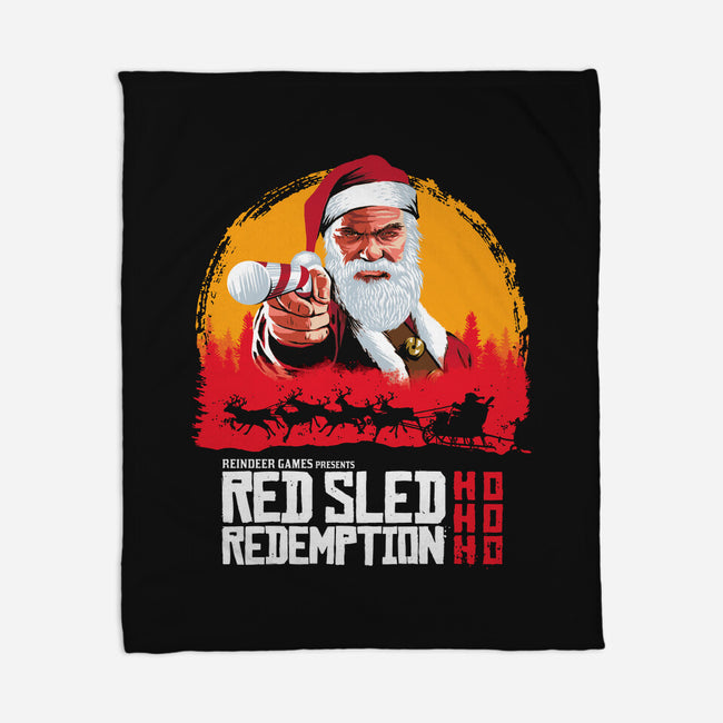 Red Sled Redemption-none fleece blanket-Wheels