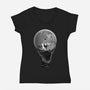 Reflecting Crystal Sphere-womens v-neck tee-Kat_Haynes