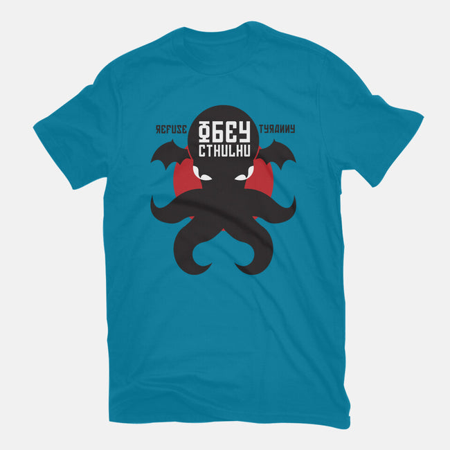 Refuse Tyranny, Obey Cthulhu-youth basic tee-Retro Review