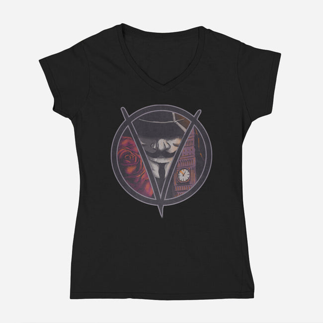 Remember, Remember-womens v-neck tee-LithiumL