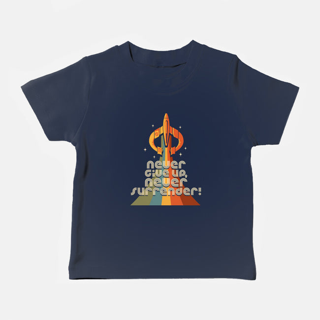 Retro Quest-baby basic tee-DeepFriedArt