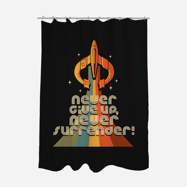 Retro Quest-none polyester shower curtain-DeepFriedArt