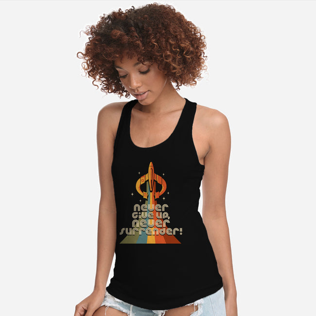 Retro Quest-womens racerback tank-DeepFriedArt