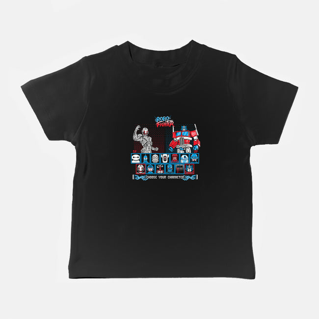 Robo Fighter-baby basic tee-LavaLampTee