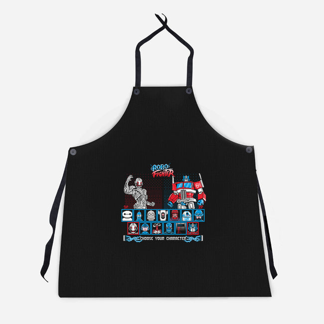 Robo Fighter-unisex kitchen apron-LavaLampTee