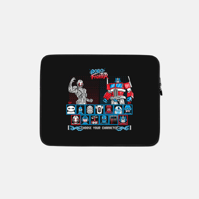 Robo Fighter-none zippered laptop sleeve-LavaLampTee