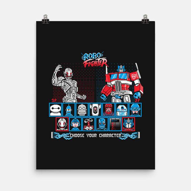 Robo Fighter-none matte poster-LavaLampTee