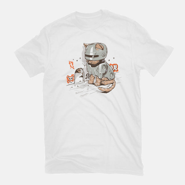 Robocat-womens fitted tee-gloopz