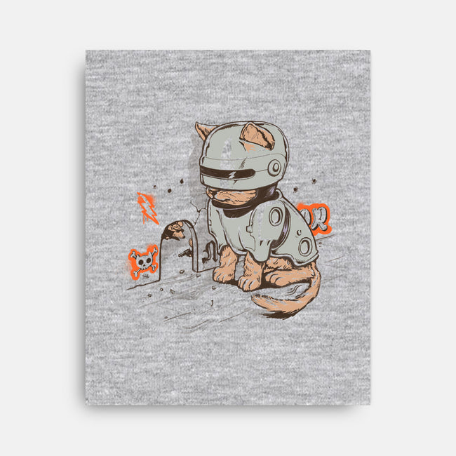 Robocat-none stretched canvas-gloopz