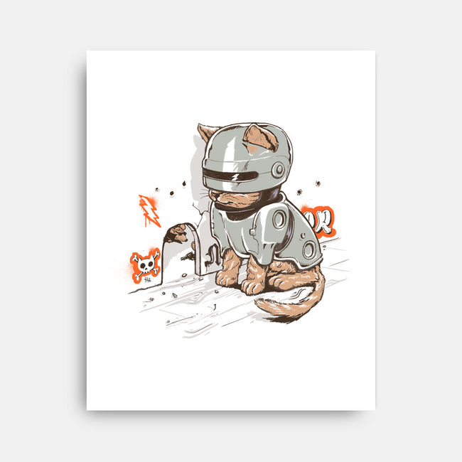 Robocat-none stretched canvas-gloopz