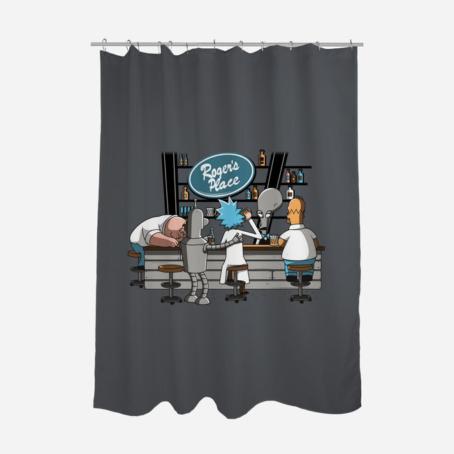 Roger's Place-none polyester shower curtain-ducfrench