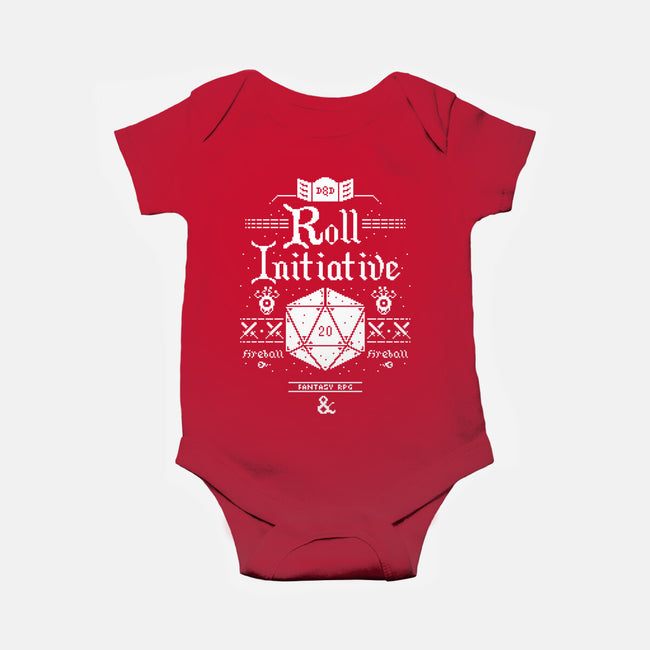 Roll Initiative-baby basic onesie-TeeKetch