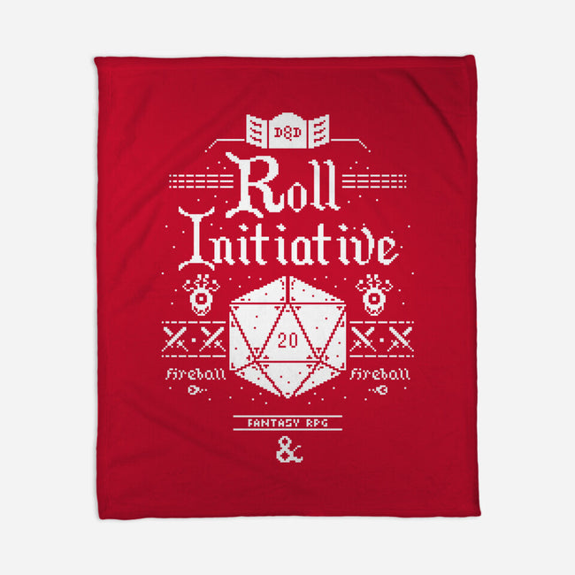 Roll Initiative-none fleece blanket-TeeKetch