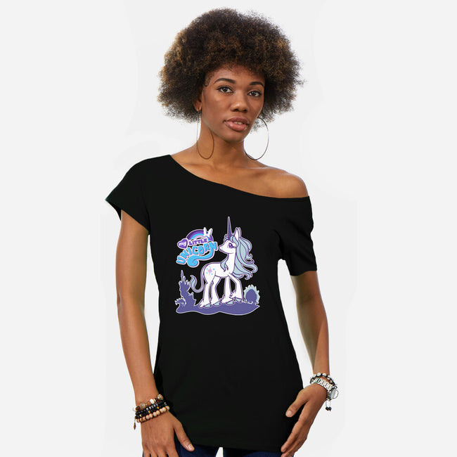 Quests Are Magic-womens off shoulder tee-Chriswithata