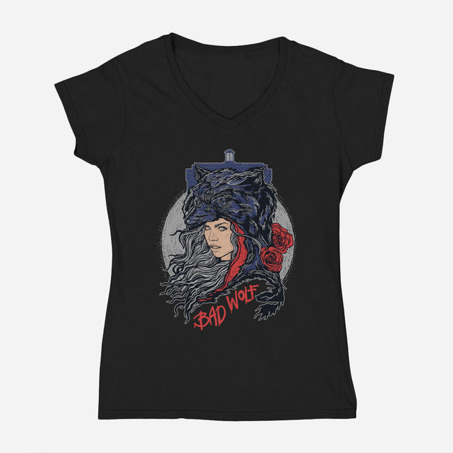 Bad Wolf Skinned-womens v-neck tee-zerobriant