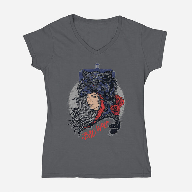 Bad Wolf Skinned-womens v-neck tee-zerobriant