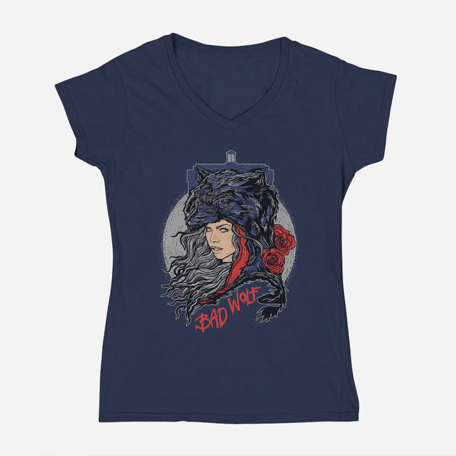Bad Wolf Skinned-womens v-neck tee-zerobriant