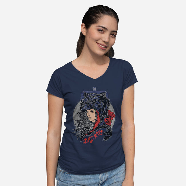 Bad Wolf Skinned-womens v-neck tee-zerobriant