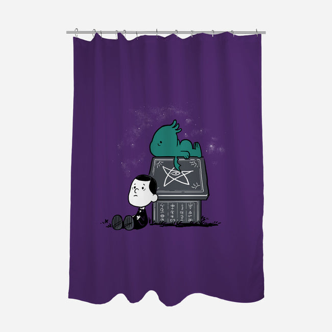 Call of Snoophulhu-none polyester shower curtain-queenmob