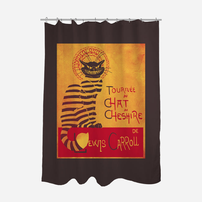 Chat du Cheshire-none polyester shower curtain-Harantula