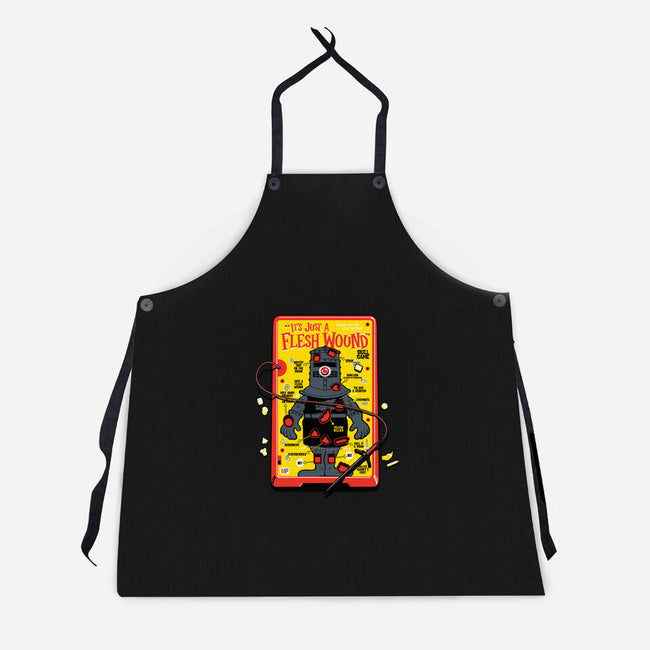 Flesh Wound-unisex kitchen apron-Captain Ribman