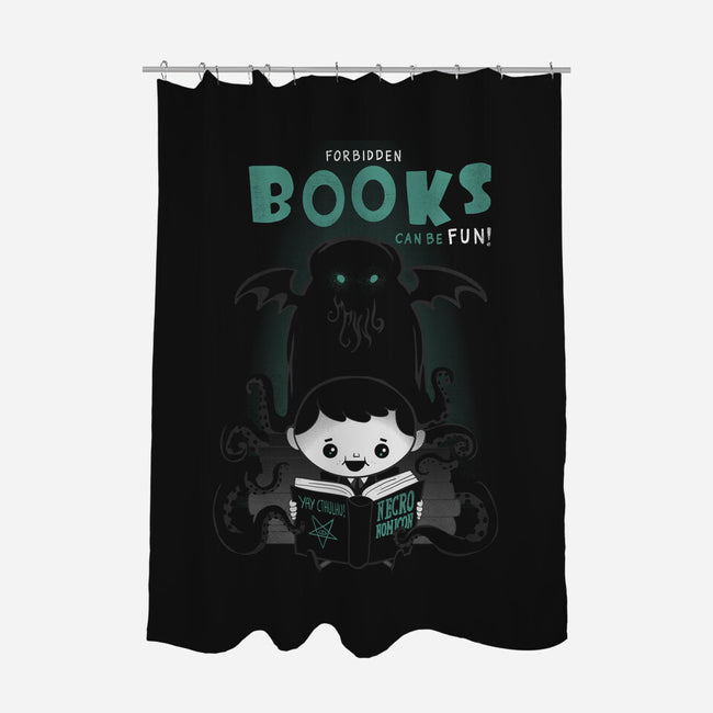 Forbidden Books are Fun!-none polyester shower curtain-queenmob