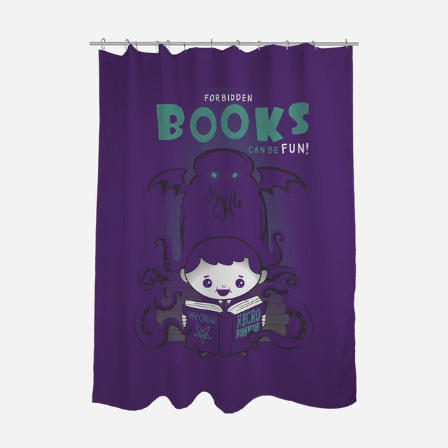 Forbidden Books are Fun!-none polyester shower curtain-queenmob
