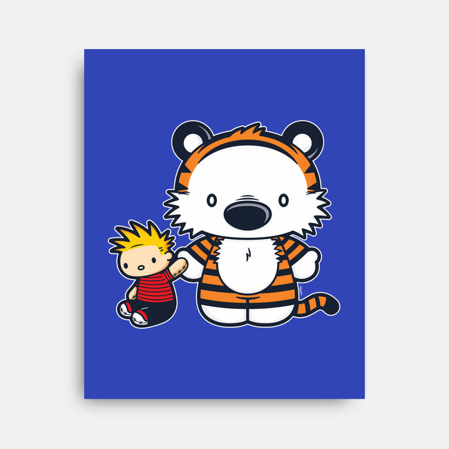 Hello Tiger-none stretched canvas-mikehandyart