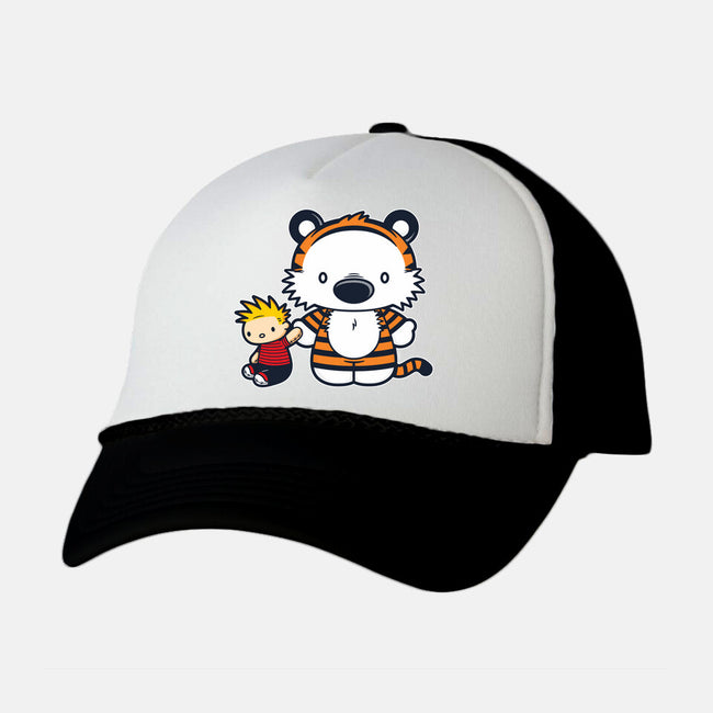 Hello Tiger-unisex trucker hat-mikehandyart