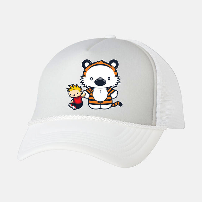 Hello Tiger-unisex trucker hat-mikehandyart