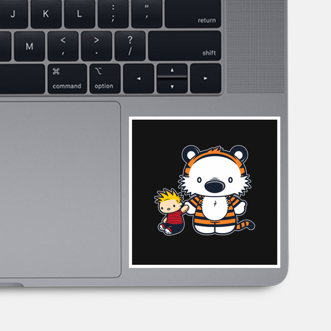 Hello Tiger-none glossy sticker-mikehandyart