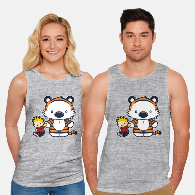 Hello Tiger-unisex basic tank-mikehandyart