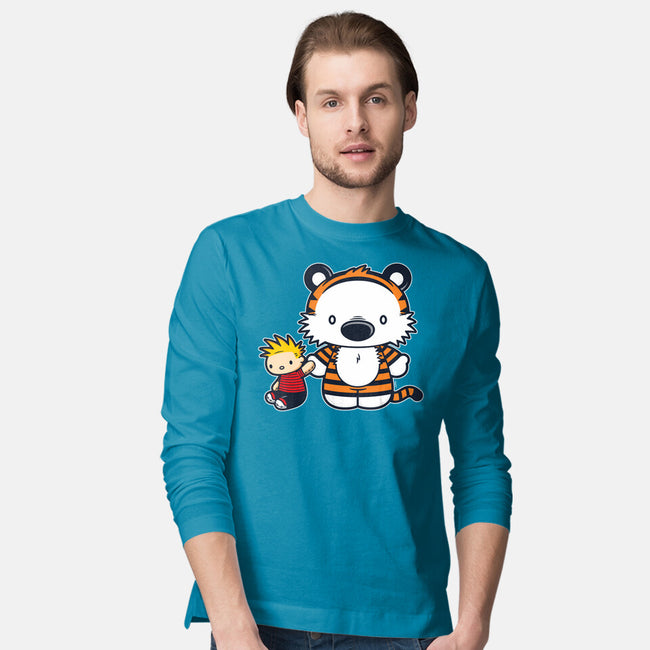 Hello Tiger-mens long sleeved tee-mikehandyart