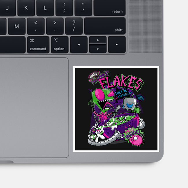 Invader Flakes-none glossy sticker-AtomicRocket