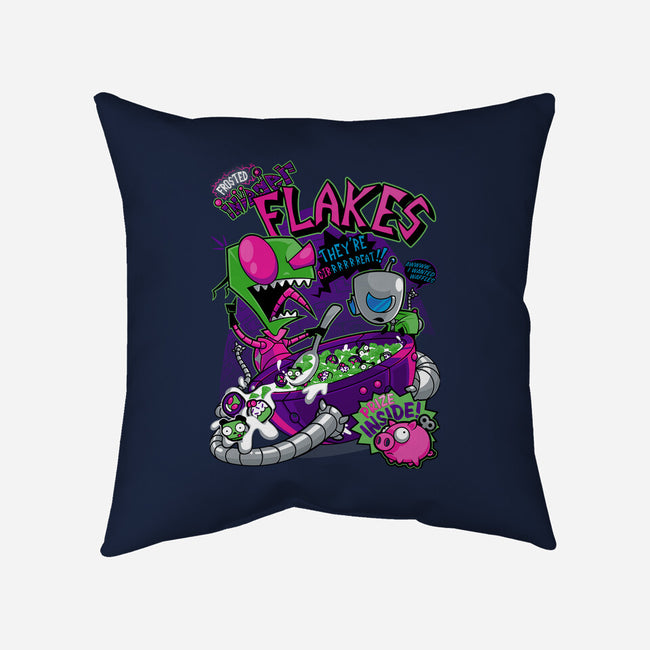 Invader Flakes-none removable cover w insert throw pillow-AtomicRocket