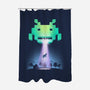 Invaders from Space-none polyester shower curtain-vp021