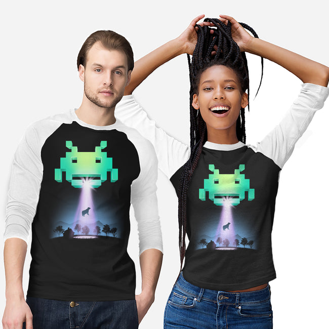 Invaders from Space-unisex baseball tee-vp021