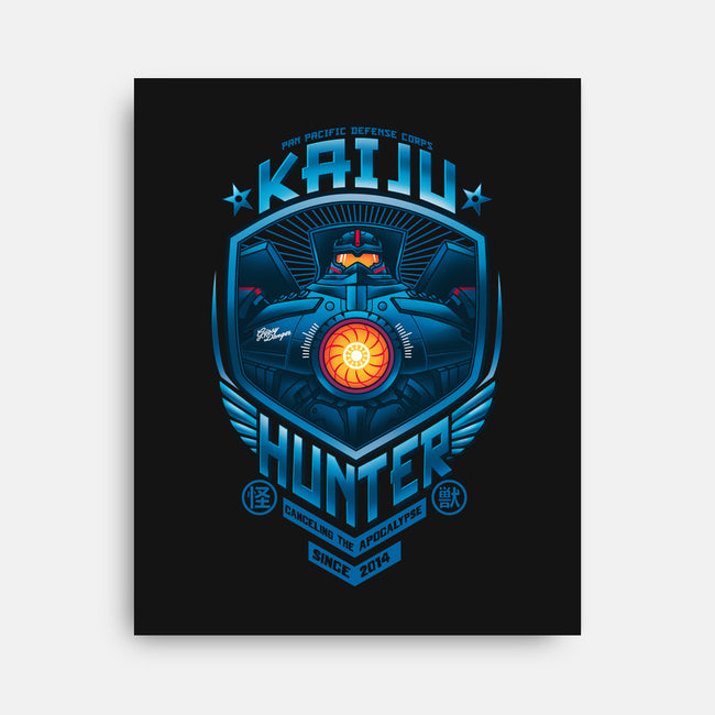 Kaiju Hunter-none stretched canvas-Bamboota