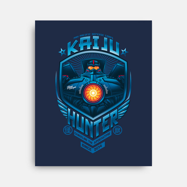 Kaiju Hunter-none stretched canvas-Bamboota