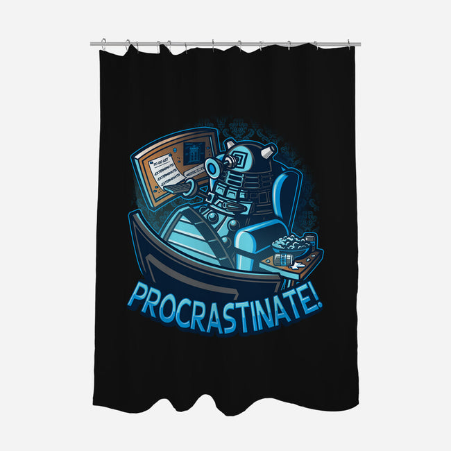 Procrastinate!!!-none polyester shower curtain-Bamboota