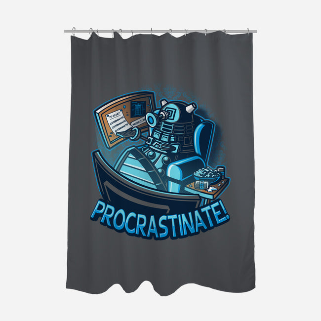 Procrastinate!!!-none polyester shower curtain-Bamboota