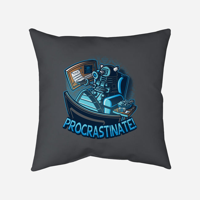Procrastinate!!!-none removable cover throw pillow-Bamboota