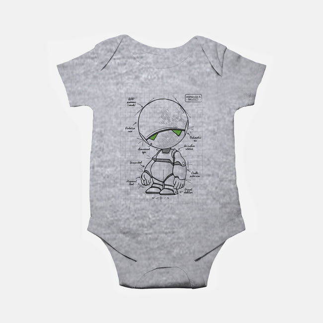 Paranoid Android Project-baby basic onesie-ducfrench