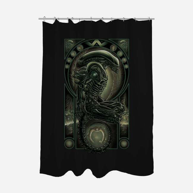 Parasite-none polyester shower curtain-saqman
