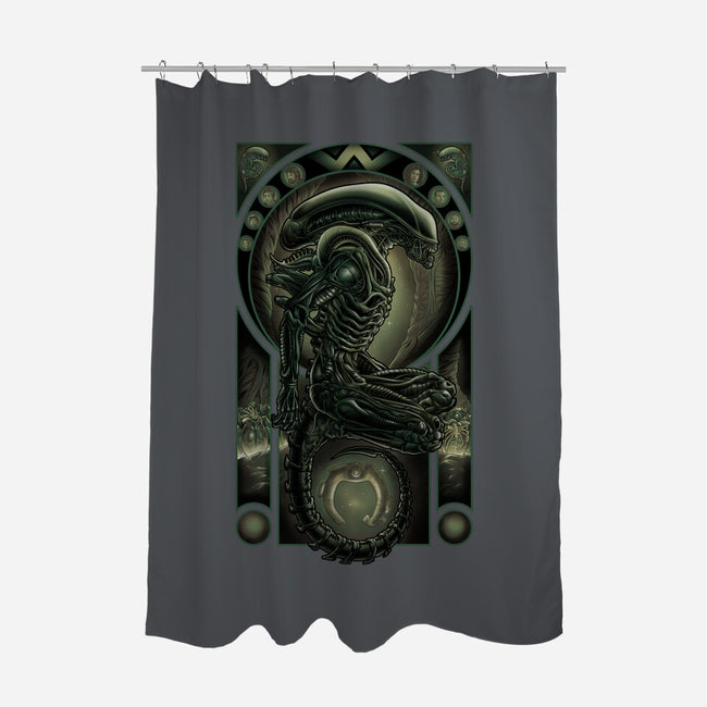 Parasite-none polyester shower curtain-saqman
