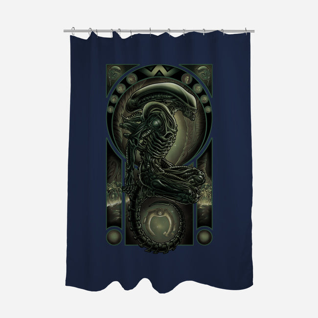 Parasite-none polyester shower curtain-saqman