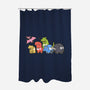 Pet Dinosaurs!-none polyester shower curtain-Oktobear